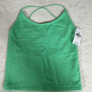 Green Criss Cross Top